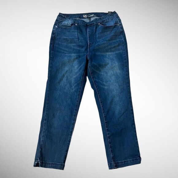 DG2 New Classic Stretch Pull- On Blue Jeans Size MT - Picture 1 of 7